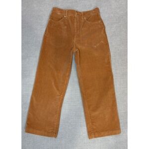 Express Cropped Wide Leg High Rise Corduroy Pants Camel Brown Size‎ 4